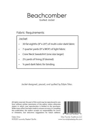 Beachcomber Quilted Jacket Pattern