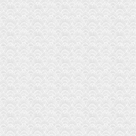 Whiteout - Scallop Sketch -  White on White