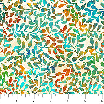 Boho Blooms - Leaves - Cream Multi