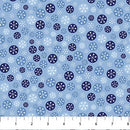 Bear Hugs Flannel - Snowballs  Blue FLANNEL