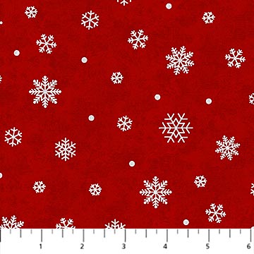 Cozy Up Flannel - Red  Snowflake FLANNEL