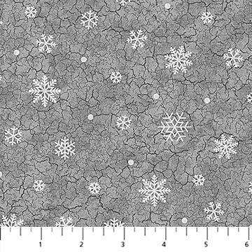 Cozy Up Flannel -  Gray Snowflakes FLANNEL