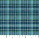 Woodland Woolies Flannel - Blue Plaid FLANNEL