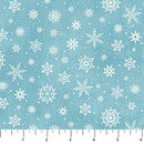 Woodland Woolies Flannel - Snowflakes - Blue