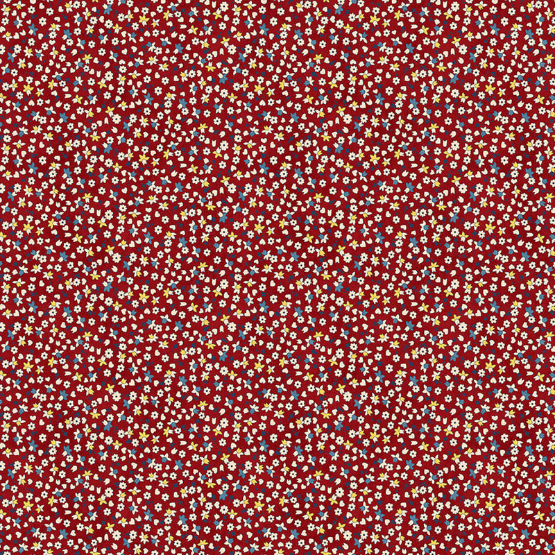 Gnome and Garden - Ditsy Floral - Red