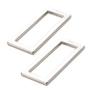 Rectangle Ring Flat 1-1/2"- Nickel (2 pack)
