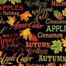 Cider House - Autumnal Words - Black