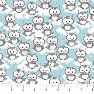 Night Owl FLANNEL - Teal Owls