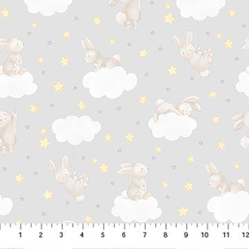 Snuggle Bunny FLANNEL -  Bunny Clouds