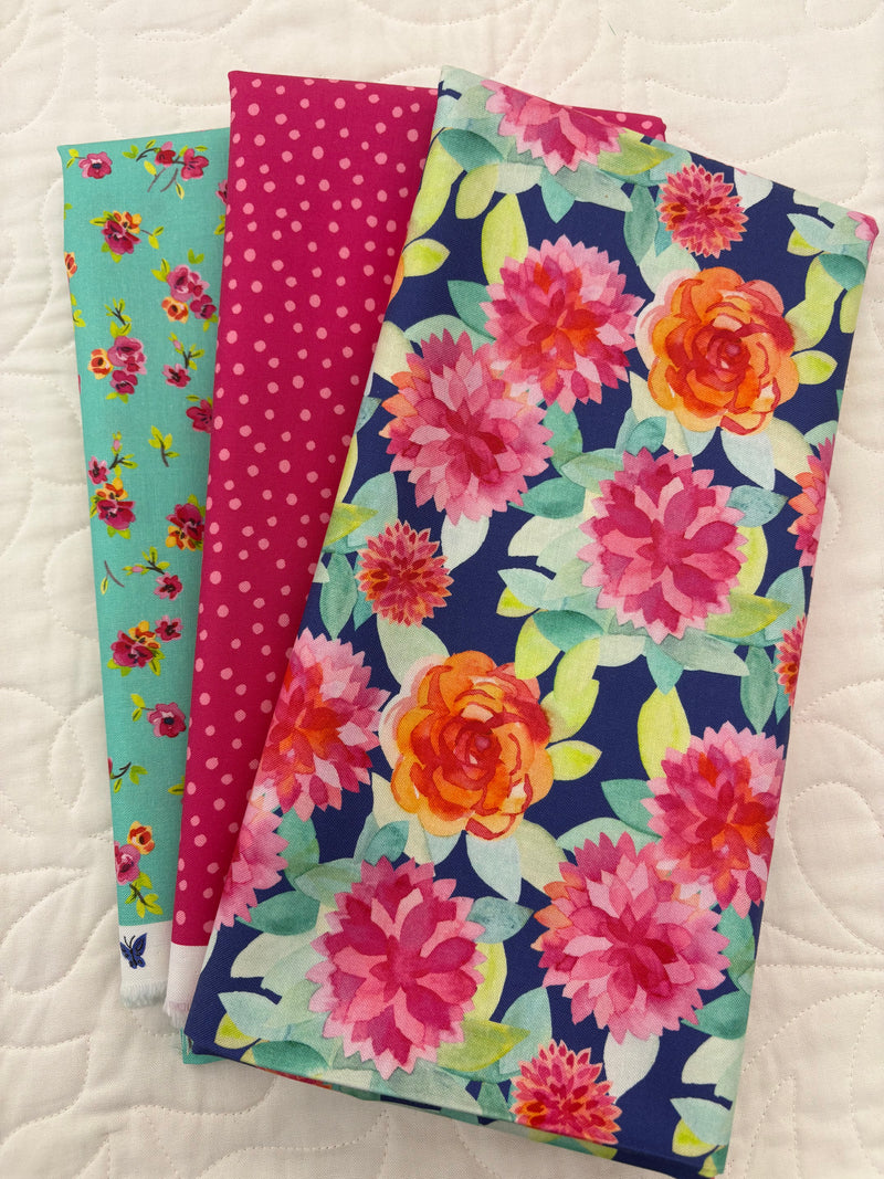 3 Metre Bundle - Flower Patches Sapphire
