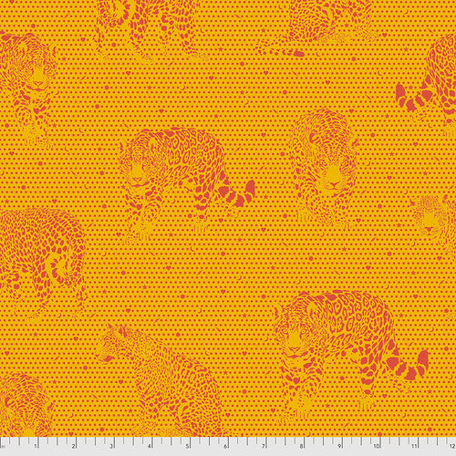 Tula Pink - Daydreamer -  Lil Jaguars - Papaya