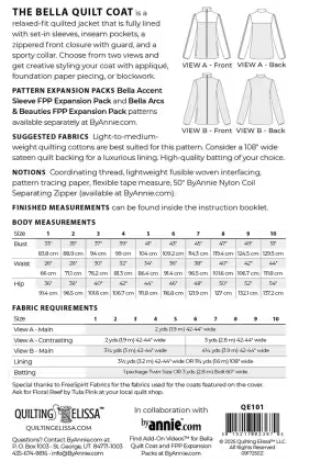 Bella Quilt Coat Pattern