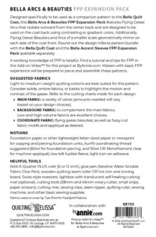 Bella Quilt Arcs and Beauties Add On Pattern