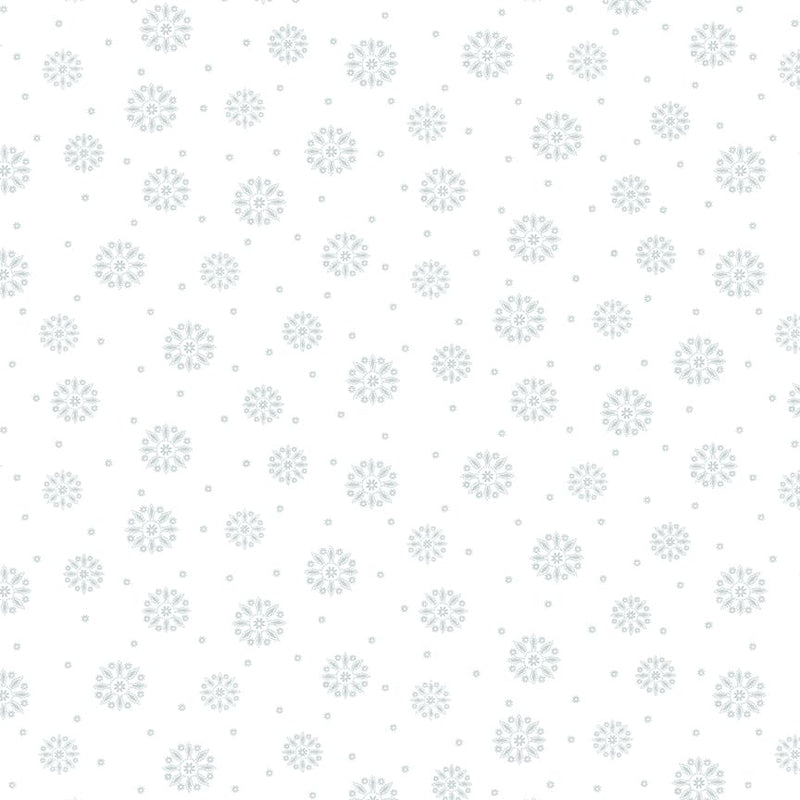 Quilters Flour V - Floral Medallion- White on White