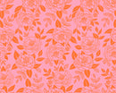 Rise and Shine - Orange Flowers on Pink