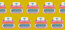 Best Day Ever - Typewriters - Citron  -  LINEN/COTTON