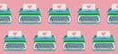 Best Day Ever - Typewriters - Pink - LINEN/COTTON