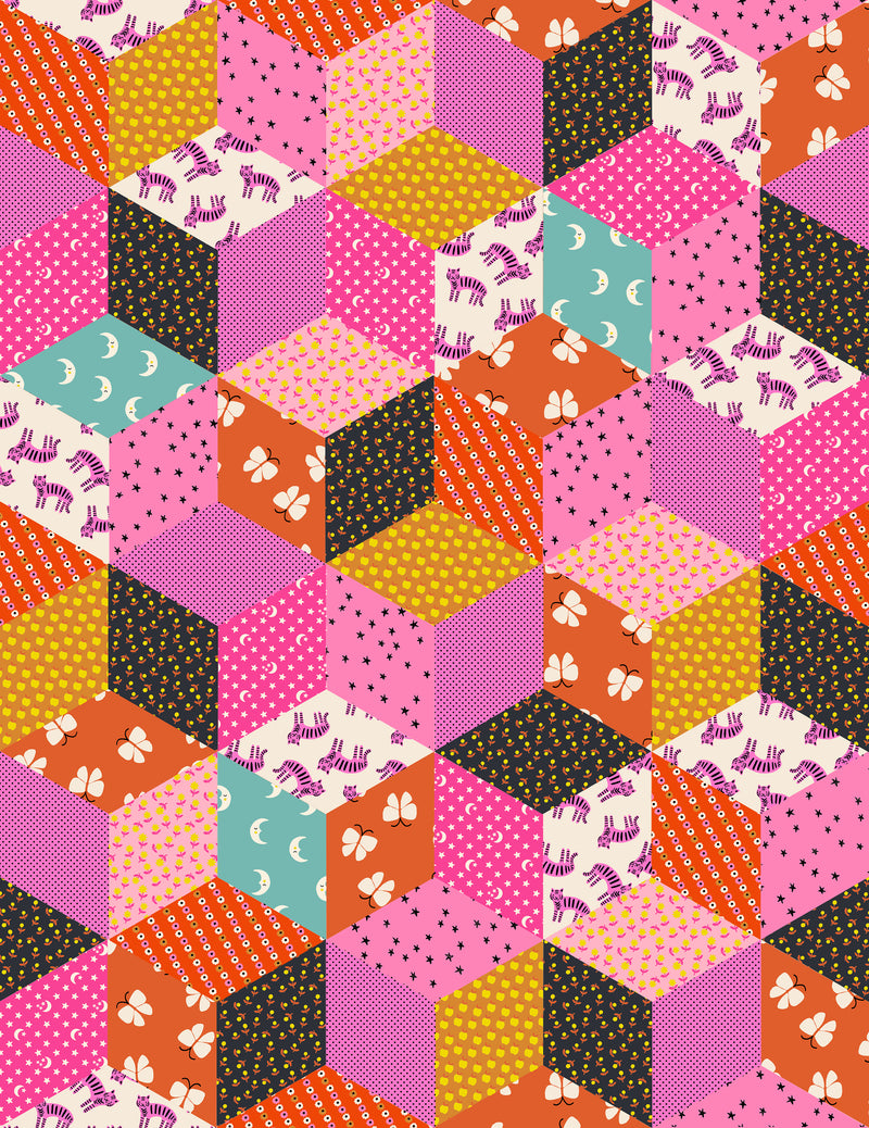 Ooh Lucky Lucky - Tumbling Blocks Cheater - Multi