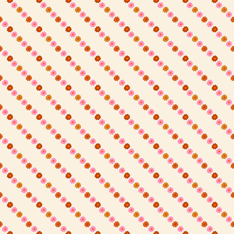 Ooh Lucky Lucky - Diagonal Floral Stripe