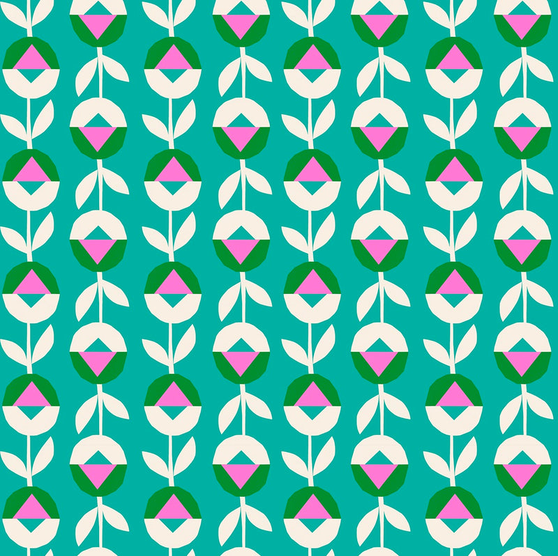 Eye Candy - Floral Rows - Tropic