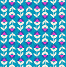 Eye Candy - Floral Rows - Cerulean