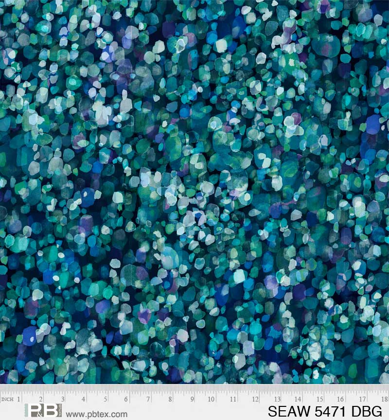 108" Wide Backing  - Sea Glass - Ocean Deep