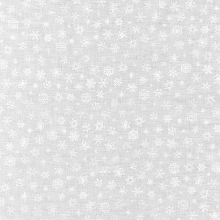 Mini Madness - Snowflakes - White on White