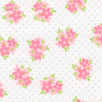 Cozy Cotton FLANNEL - Floral - Pink
