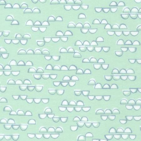Cozy Cotton FLANNEL - Over the Moon - Half Circles - Breeze