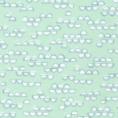 Cozy Cotton FLANNEL - Over the Moon - Half Circles - Breeze