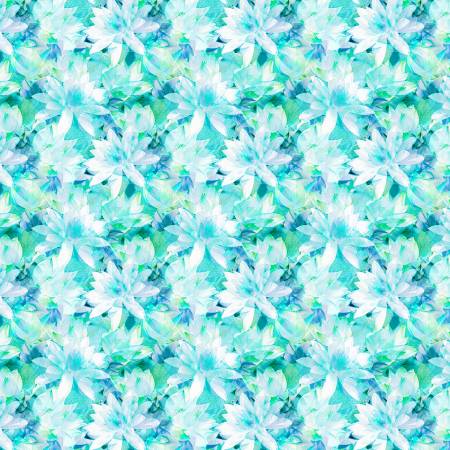 108" Wide Backing  - Translucence - Water Lily - Aqua