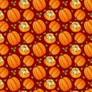 Turkey Talk - Pumpkins on Red