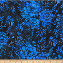 Bali Batik - Roses - Cobalt