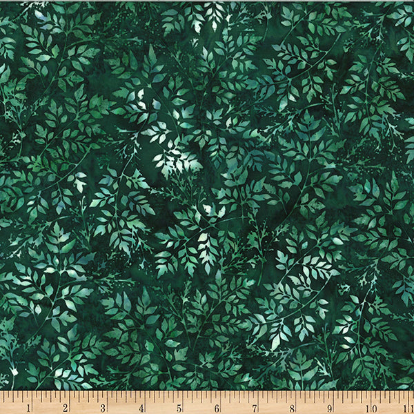 Bali Batik - Leaf Branch - Hunter