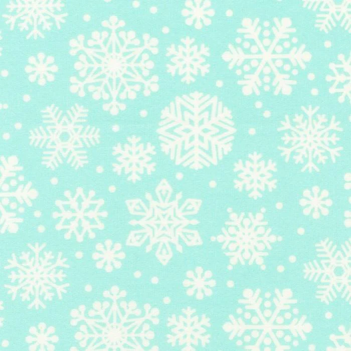 Snow Snuggles Flannel - Snowflakes - Glacier