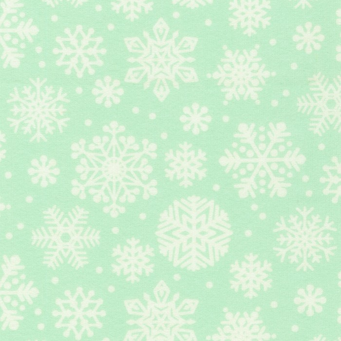 Snow Snuggles Flannel - Snowflakes - Mint