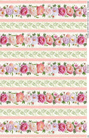 Flower Study - Floral Border Stripe