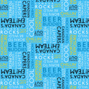Canadian Capers - Fun Text on Blue