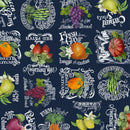 Fresh From The Grove - Fruits and Veggies - Navy