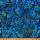 Bali Batik -  Pressed Leaves - Ocean