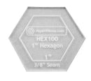 Acrylic Fabric Cutting Template 1in Hexagon