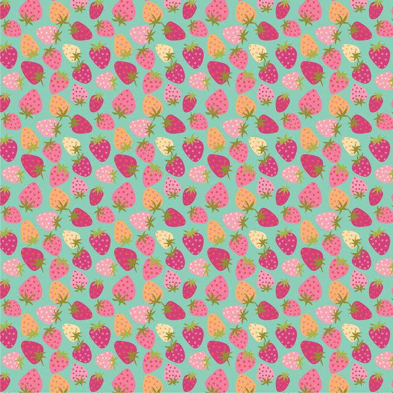 Calico Cowgirls - Strawberry Pie - Teal