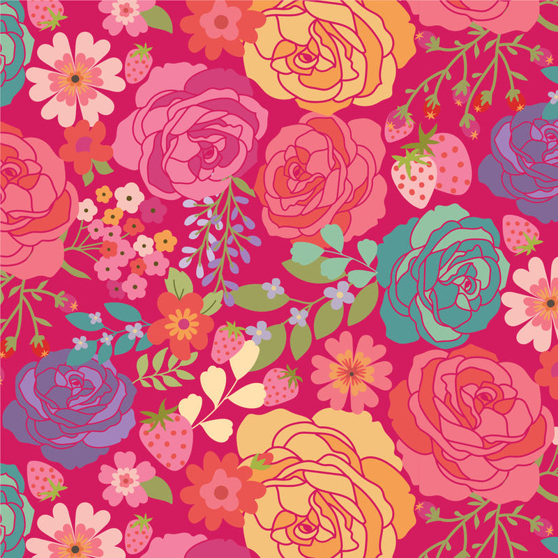Calico Cowgirls - Texas Rose - Dark Pink