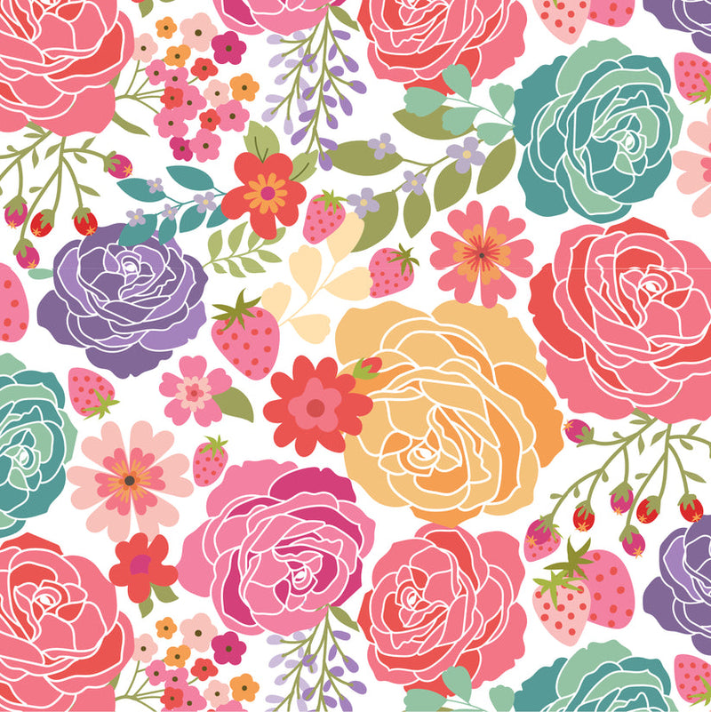 Calico Cowgirls - Texas Rose - White