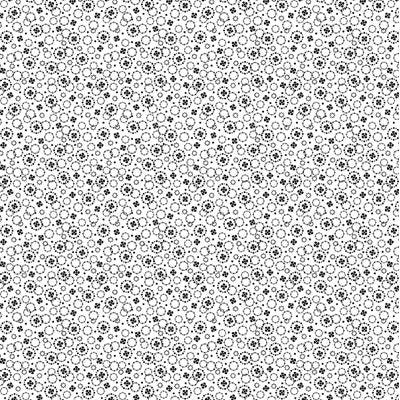 Domino Effect - Dotted Circles - Black on White