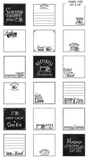 Sewing is My Happy Place - Label  Panel