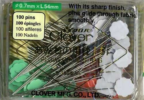 Clover Flower Head Pins Boxed 100 ct