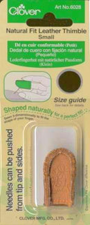 Clover Natural Fit Leather Thimble Small