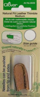 Clover Natural Fit Leather Thimble Medium