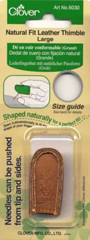 Clover Natural Fit Leather Thimble Large